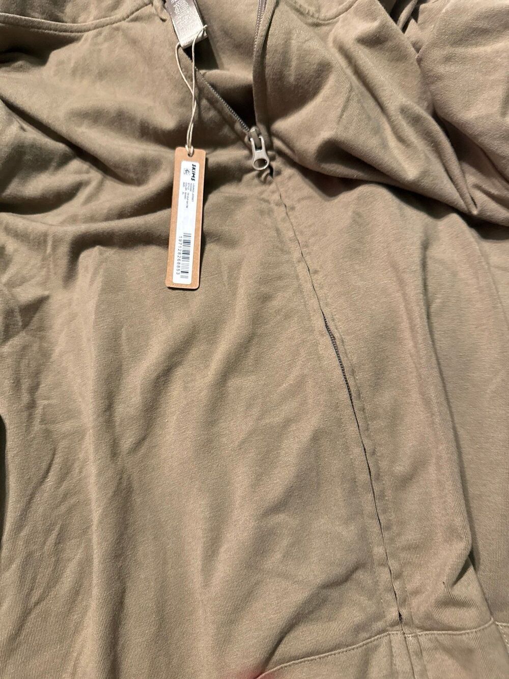 Skims Jersey Lounge Zip Up Hoodie Khaki Mens Xl